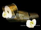 Lochband Gold ohne Draht 85mm