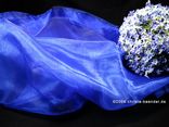 "Organza Stoff" Blau 145cm