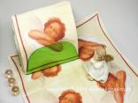 Servietten Engel GP Creme Braun 33x33cm 50 Stück
