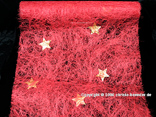 Sisalmatte Rot mit Sternen ohne Draht 500mm Sisalmatte Rot mit Sternen ohne Draht 500mm