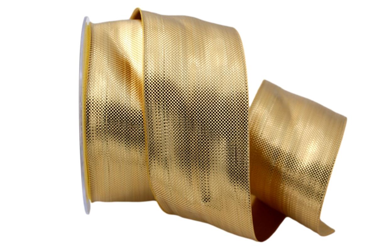 Weihnachtsband Scintillante gold 50mm ohne Draht
