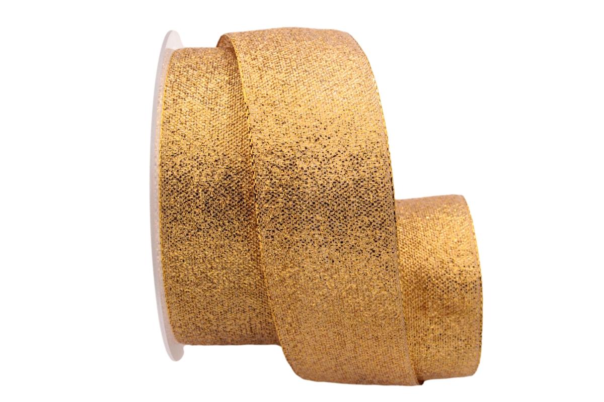 Goldband Sollievo gold / rot 40mm ohne Draht