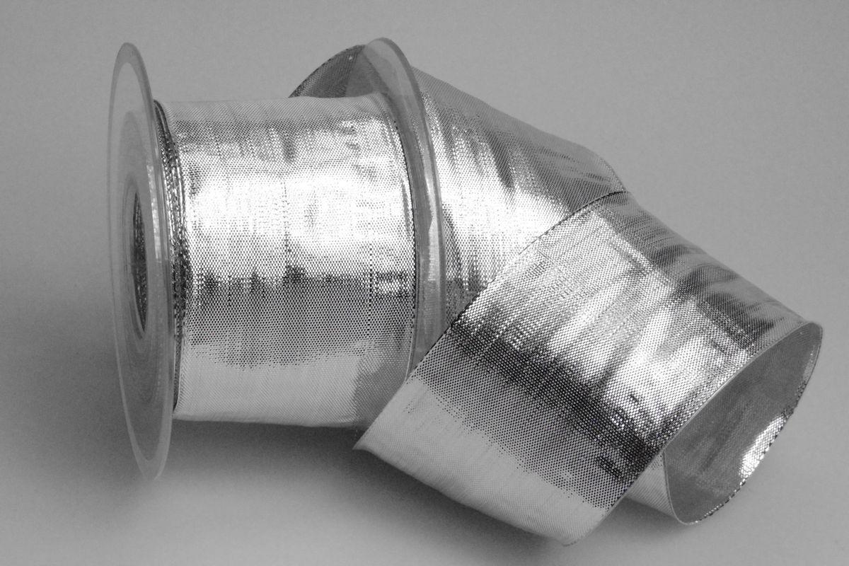 Silberband Silveriness Silber mit Draht 65 mm