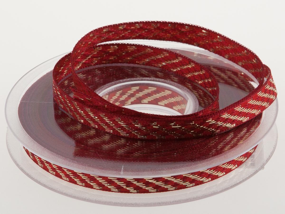 Weihnachtsband Gloria ohne Draht 10 mm rot