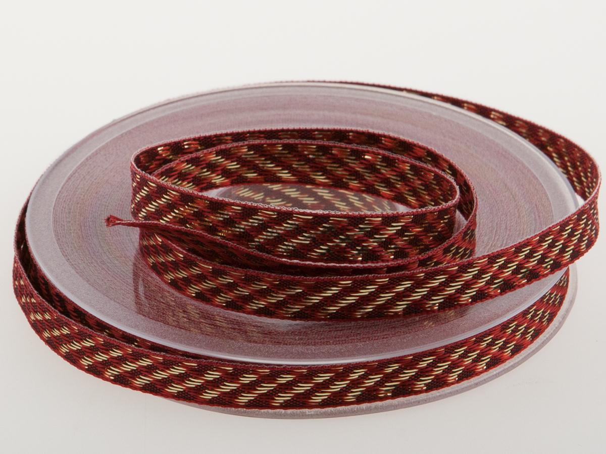 Weihnachtsband Gloria ohne Draht 10 mm bordeaux