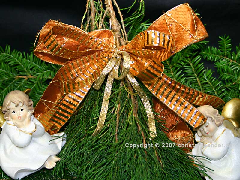 Weihnachtsband Querstreifen Braun/Gold mit Draht 15mm