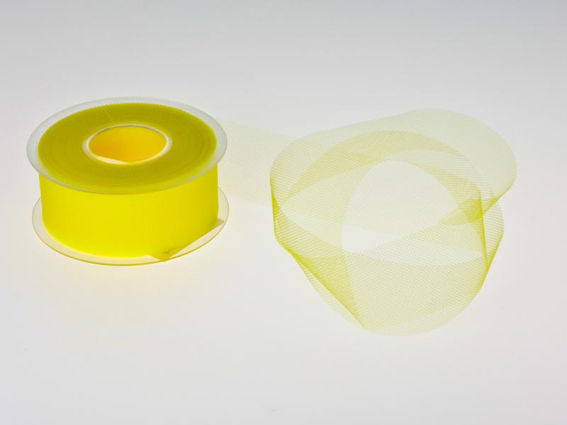 Tüllband Gelb ohne Draht 40mm