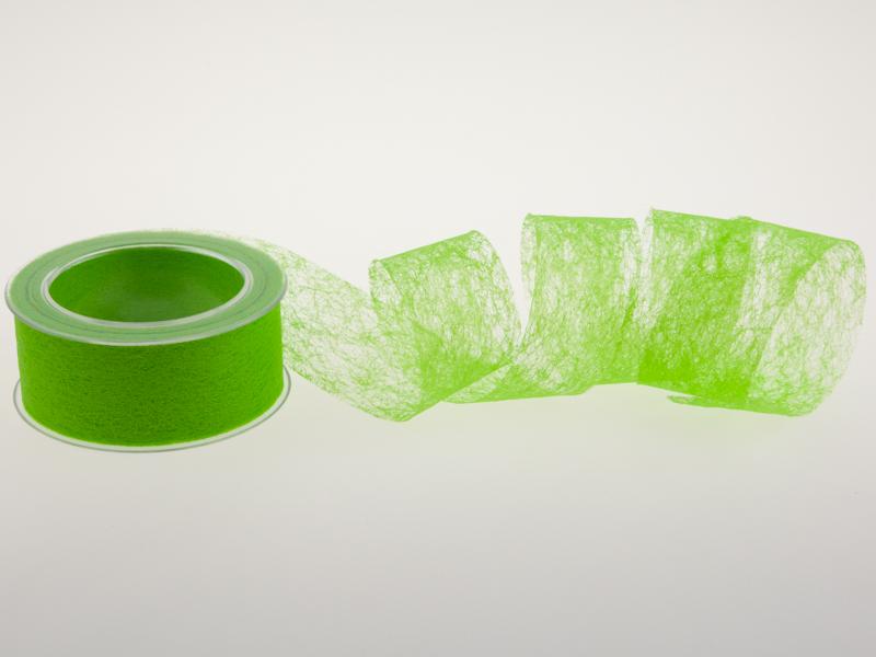 Vliesband Hellgrün ohne Draht 40mm