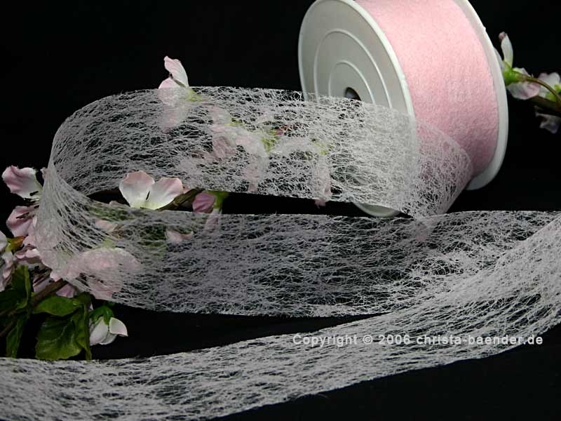 Vliesband Rosa ohne Draht 40mm