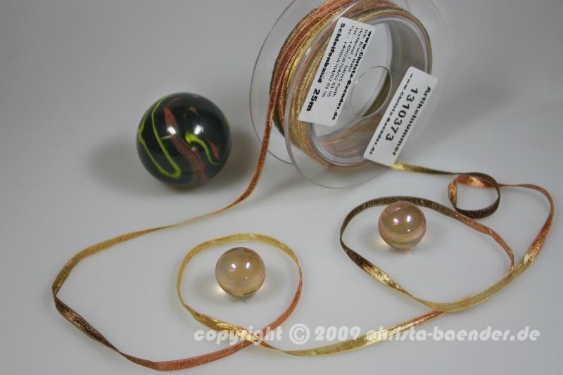 Bändchen Samtbändchen Multicolor Honig ohne Draht 6mm