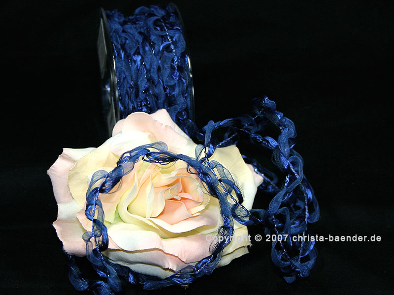 Bänderwelle Blau mit Draht 20mm