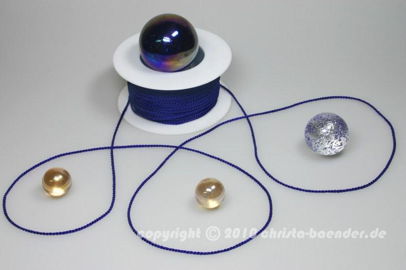 Kordel Dunkelblau ohne Draht 2mm