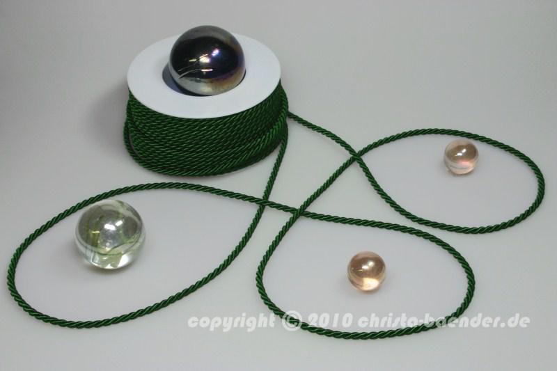 Kordel Dunkelgrün ohne Draht 6mm
