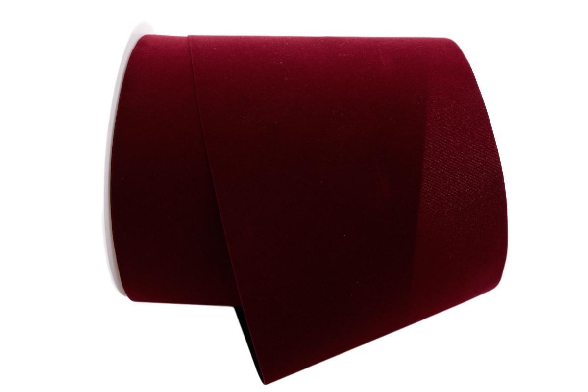 Samtband 100 mm ohne Draht bordeaux