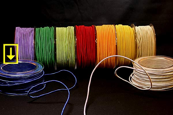 Schnüre Blau ohne Draht 4mm