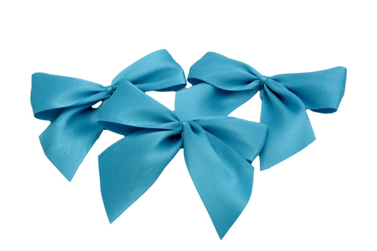 Fertigschleife 2-Flügel türkis 40mm 20 Stück