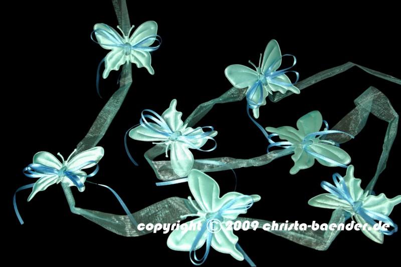 Blumengirlande Daisy Türkis ohne Draht 75mm