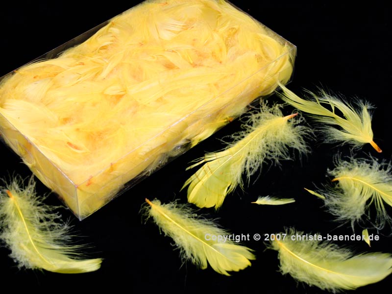 Federn lose, Gelb 15 g