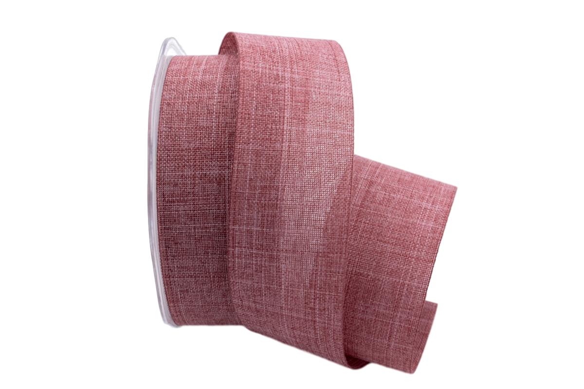 Uniband Leinenoptik altrosa / mauve 40mm ohne Draht