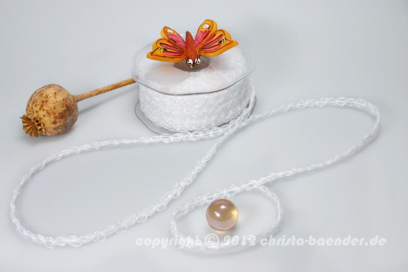 Organzaband Organzawelle Weiß ohne Draht 10mm