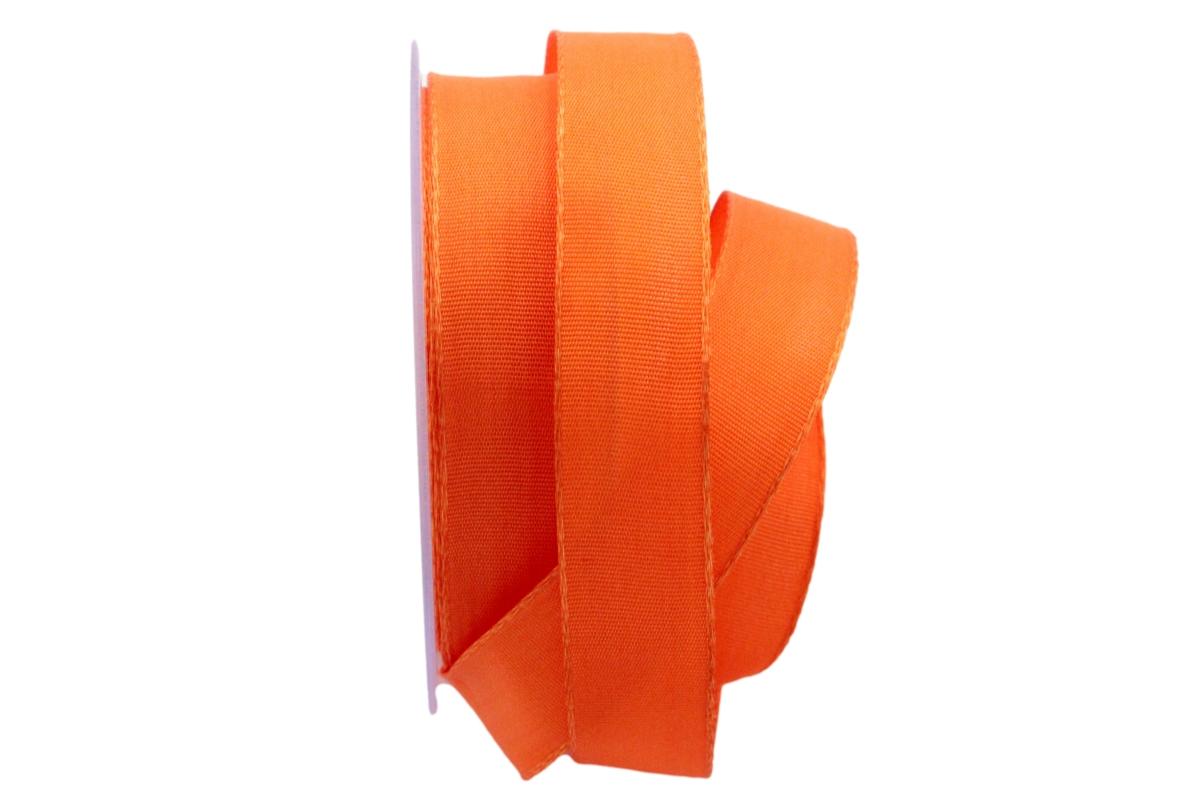 Geschenkband Basic orange 25mm mit Draht