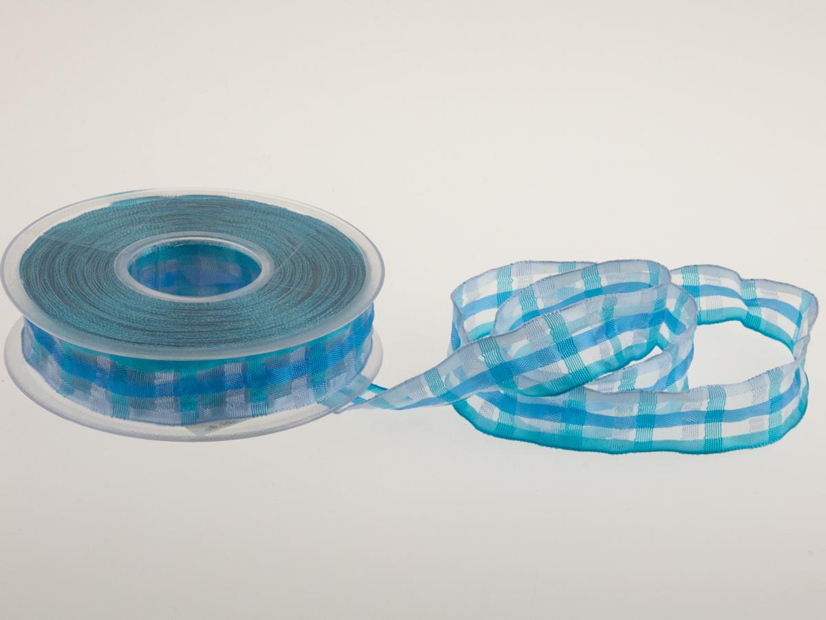 Karoband Quadrat türkis 25mm mit Draht