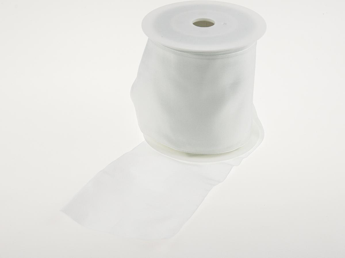 Uniband 100 mm ohne Draht weiss