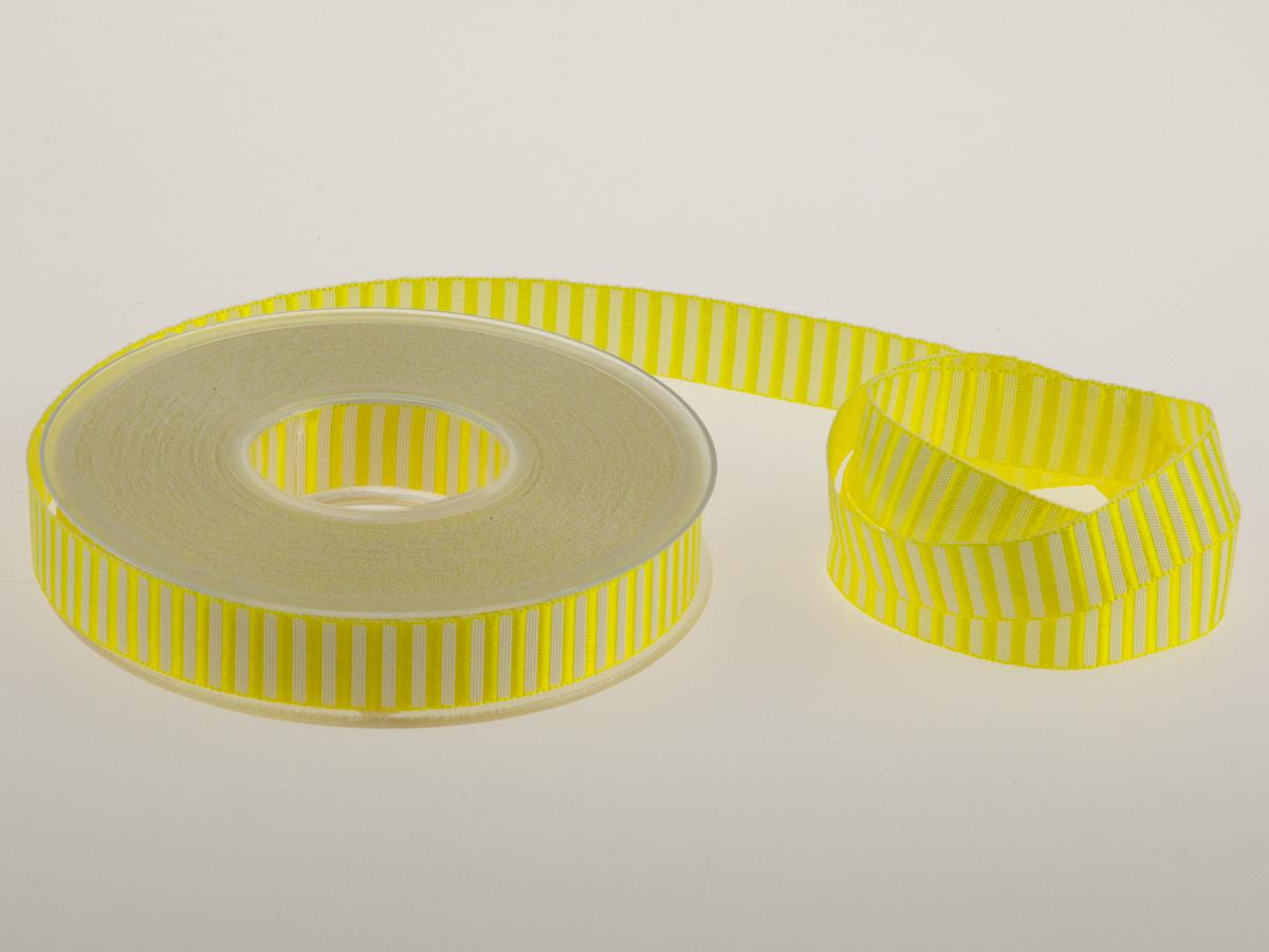 Streifenband Querstreifen 15mm gelb ohne Draht
