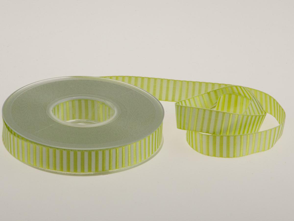 Streifenband Querstreifen 15mm hellgrün ohne Draht