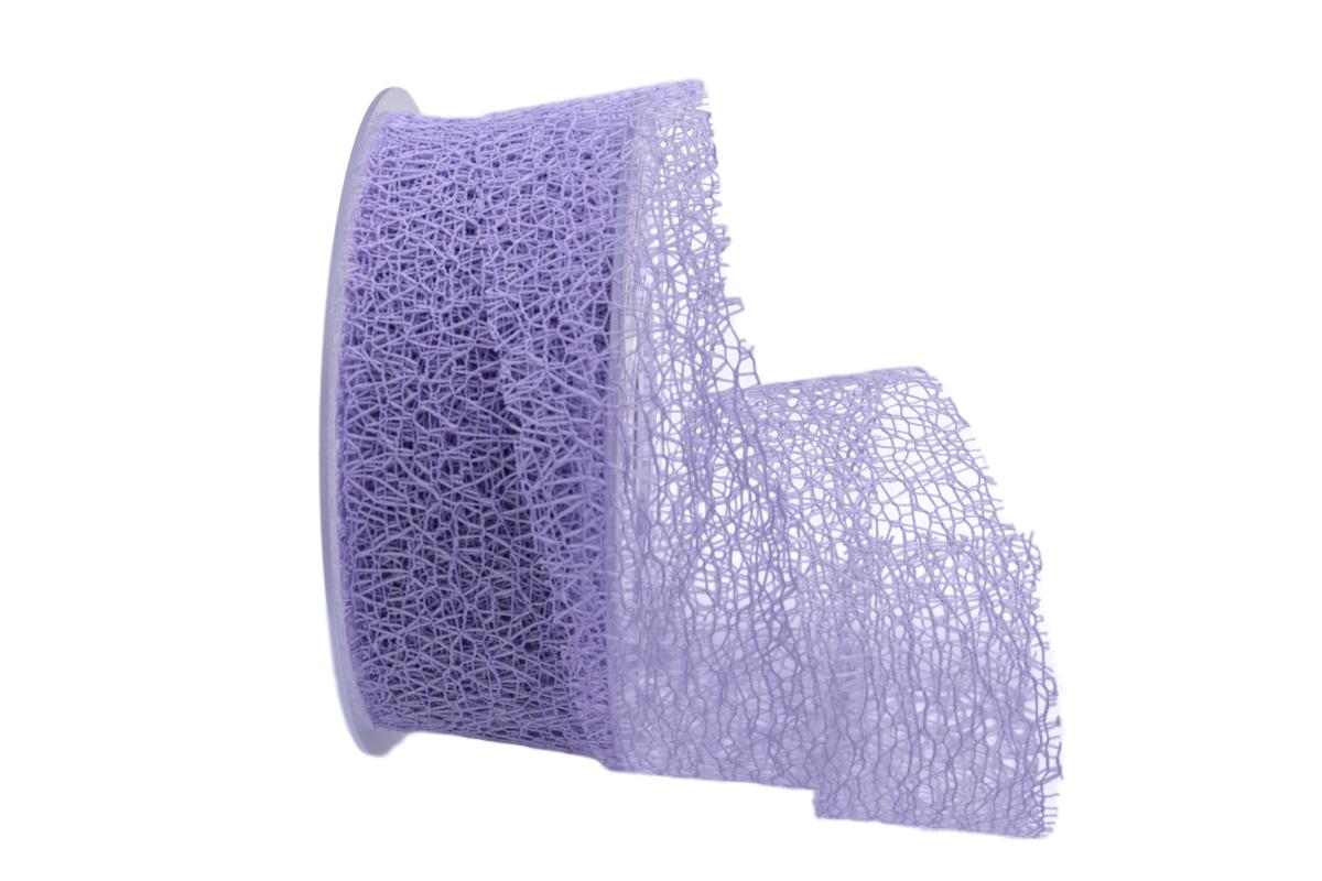 Gitterband Floral flieder 40mm ohne Draht