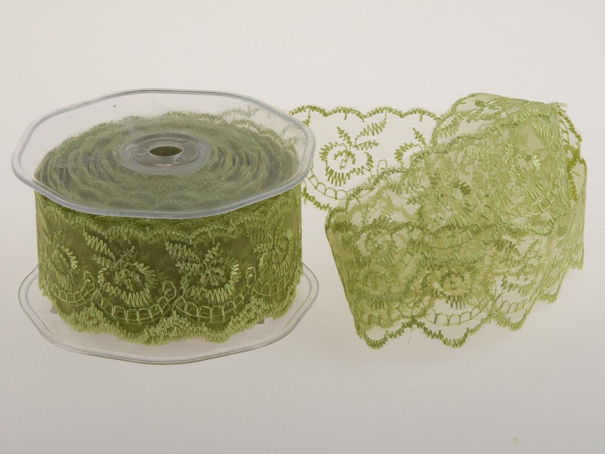 Dekoband Spitze Mintgrün ohne Draht  40mm