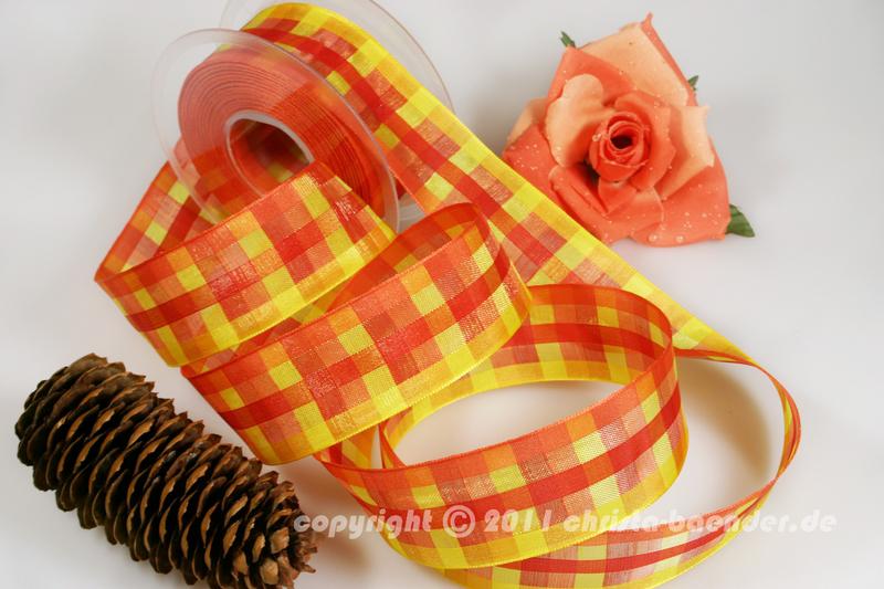 Karoband Memphis Gelb Orange mit Draht 40mm