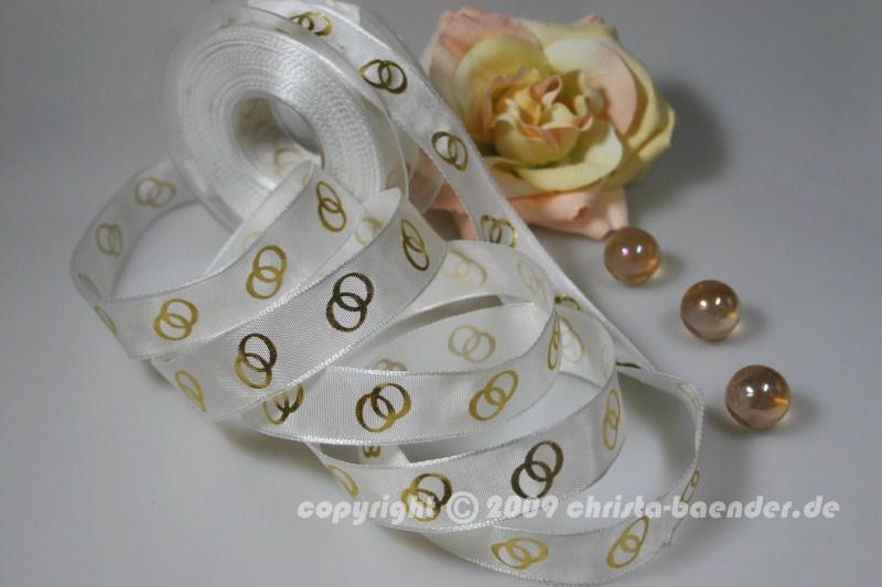 Motivband Trauringe Gold mit Draht 25mm