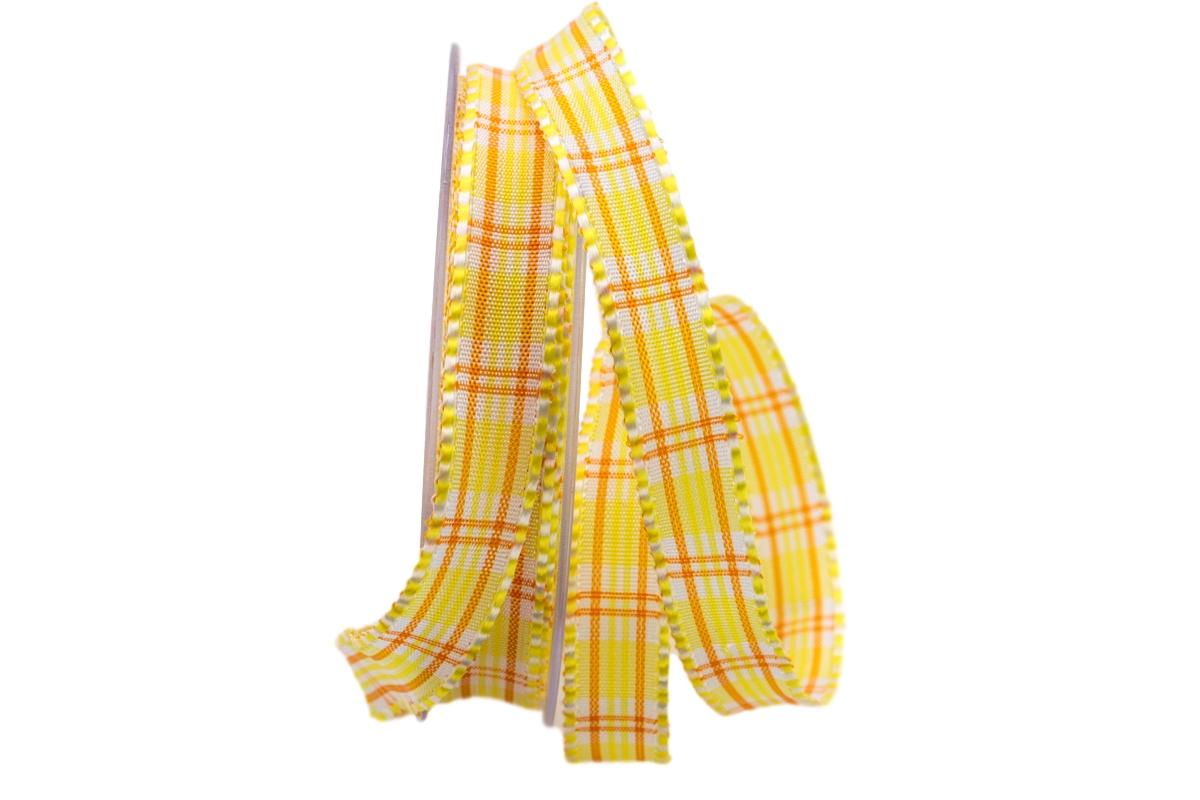 Karoband Primavera 15mm gelb mit Angelschnur