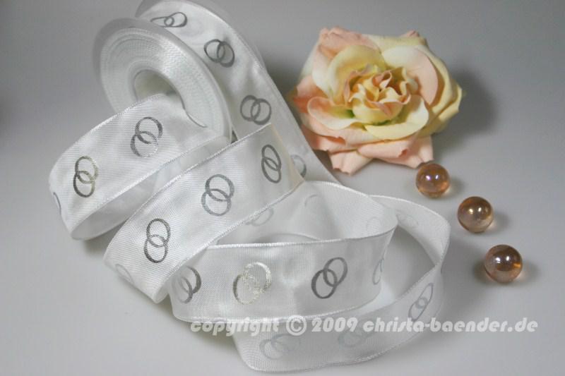 Motivband Trauringe Silber mit Draht 40mm