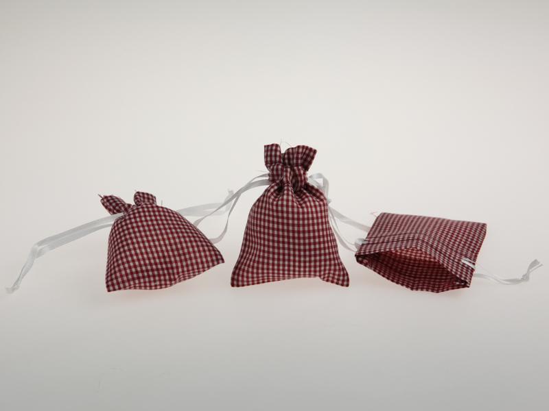 Dekosäckchen 7,5x10cm 10 Stück bordeaux