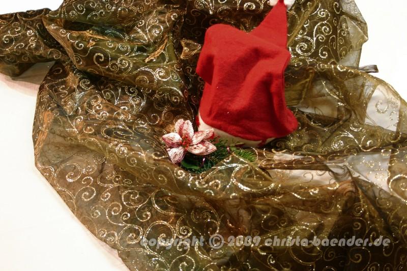 Dekostoff Elegance Braun ohne Draht 1,5m x 3m