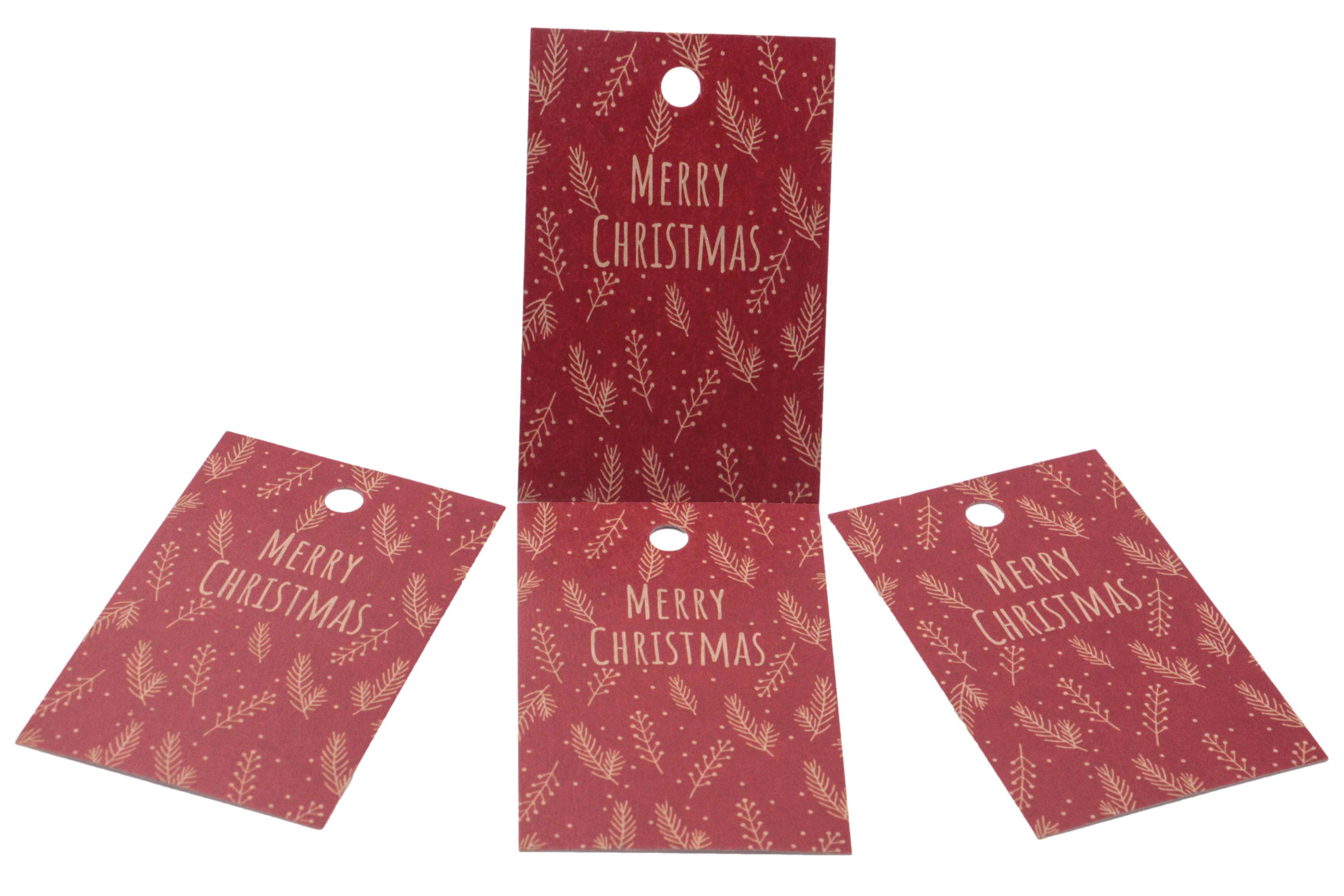 Geschenkanhänger Zweige Merry Christmas 20 Stück