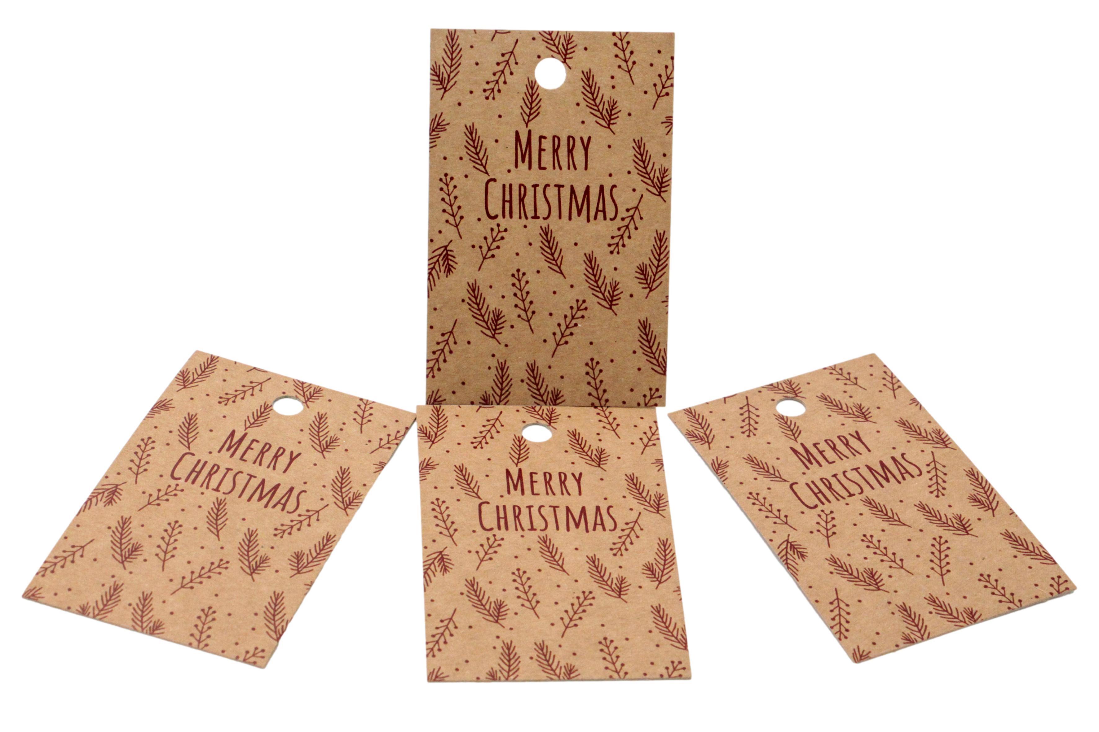 Geschenkanhänger Zweige Merry Christmas 20 Stück