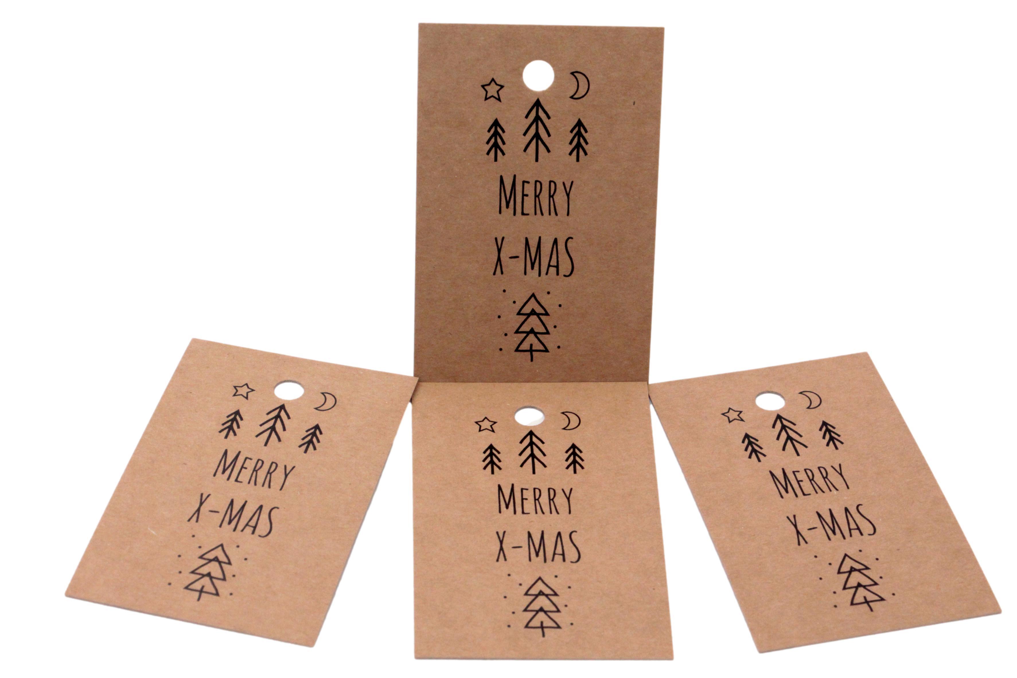 Geschenkanhänger Merry X-Mas 20 Stück