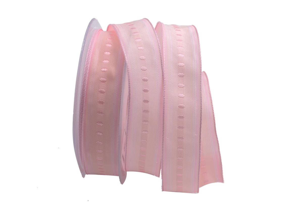 Geschenkband Piccolo rosa 25mm mit Draht