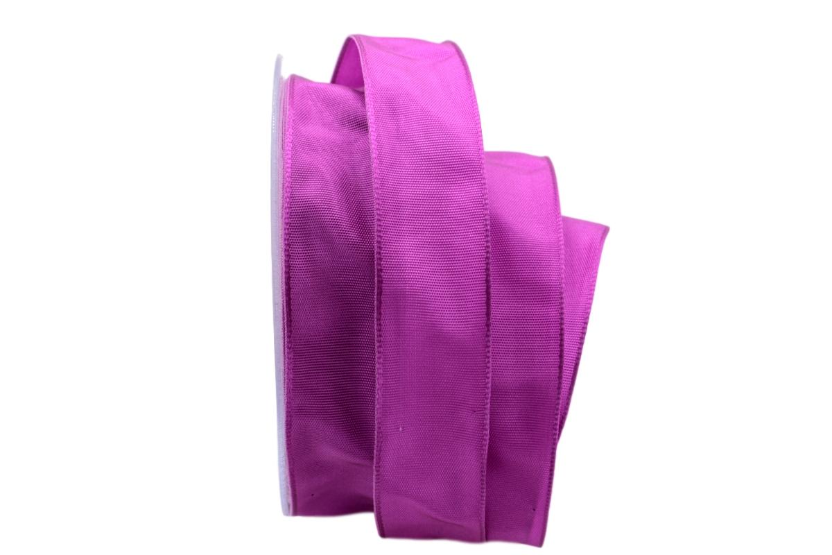 Uniband SONDERFARBE bischof / pink 25mm mit Drahtkante