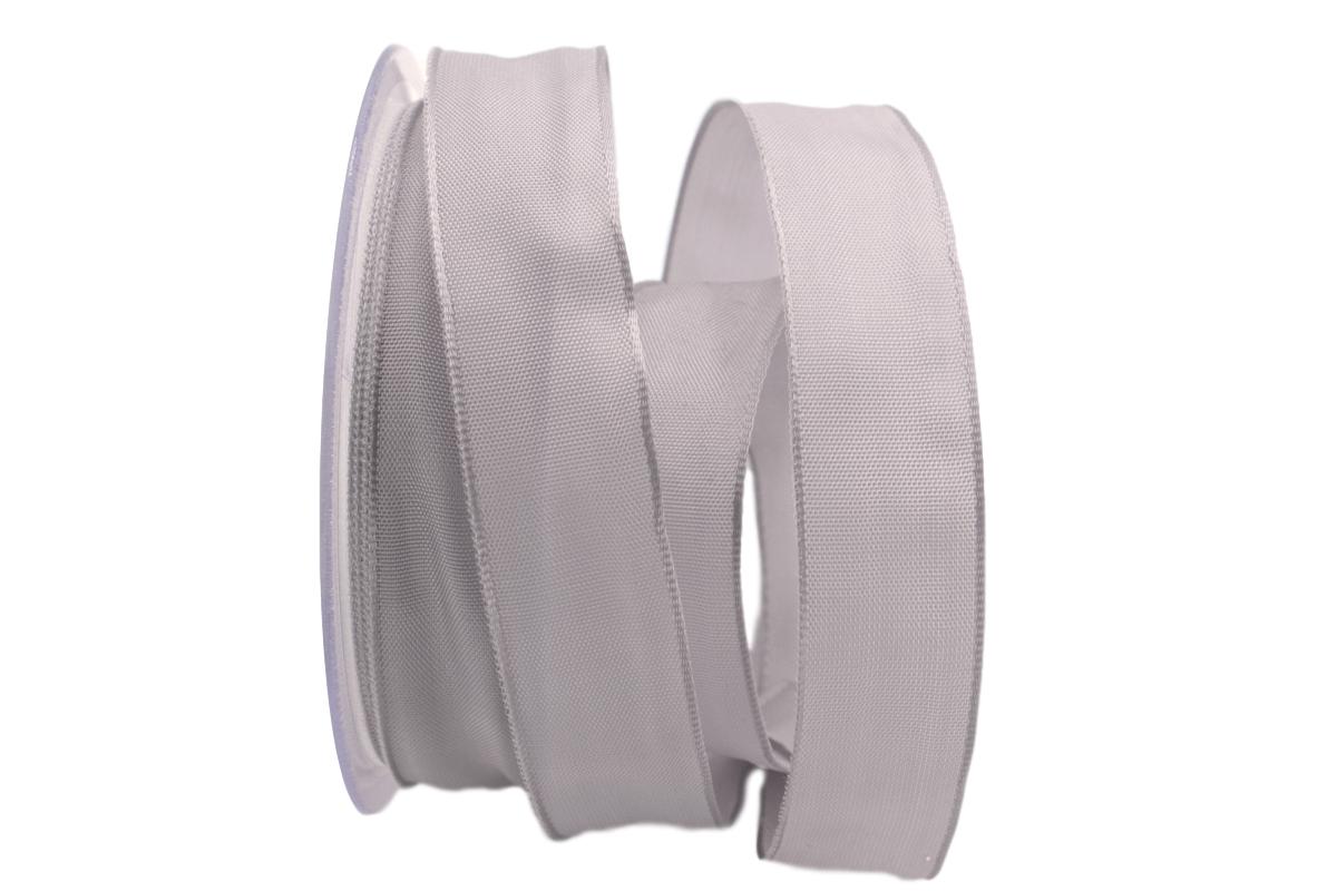 Uniband SONDERFARBE grau 25mm mit Drahtkante