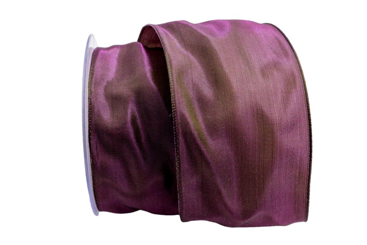 Uniband SONDERFARBE lila / grün ca. 75mm mit Drahtkante