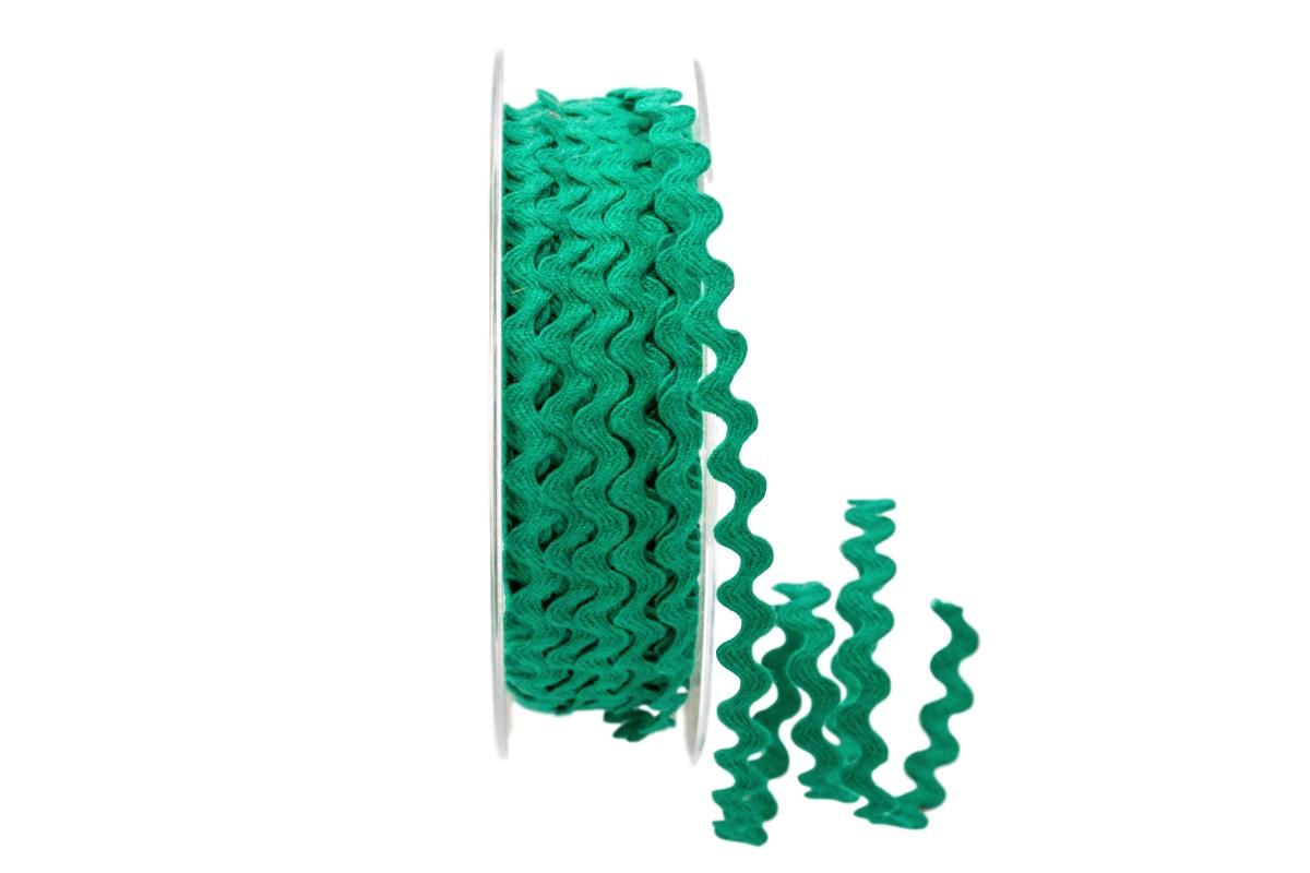 Zackenlitze Baumwolle 5mm grün ohne Draht