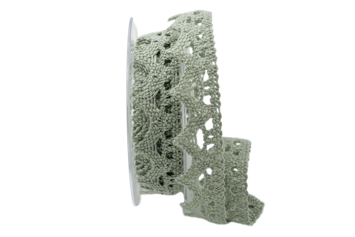 Dekoband Spitze mintgrün 25mm ohne Draht