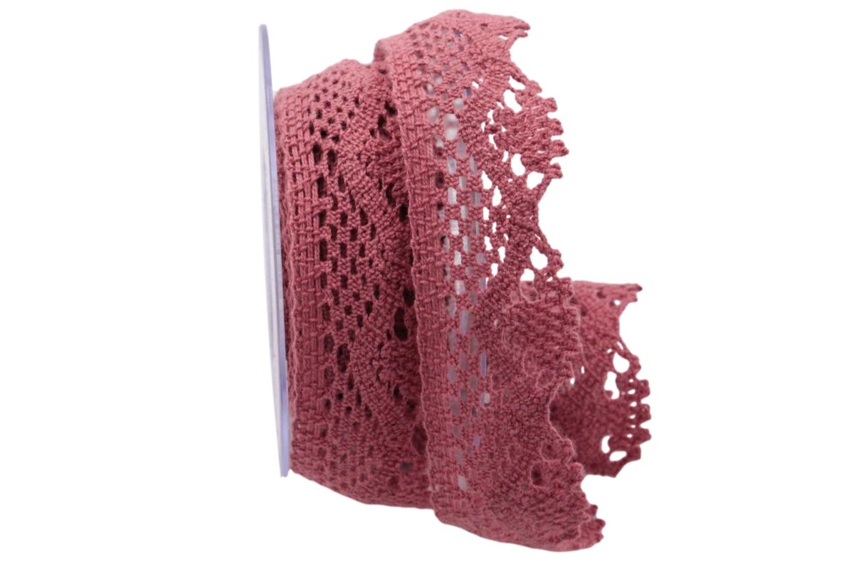 Dekoband Spitze 35mm altrosa ohne Draht