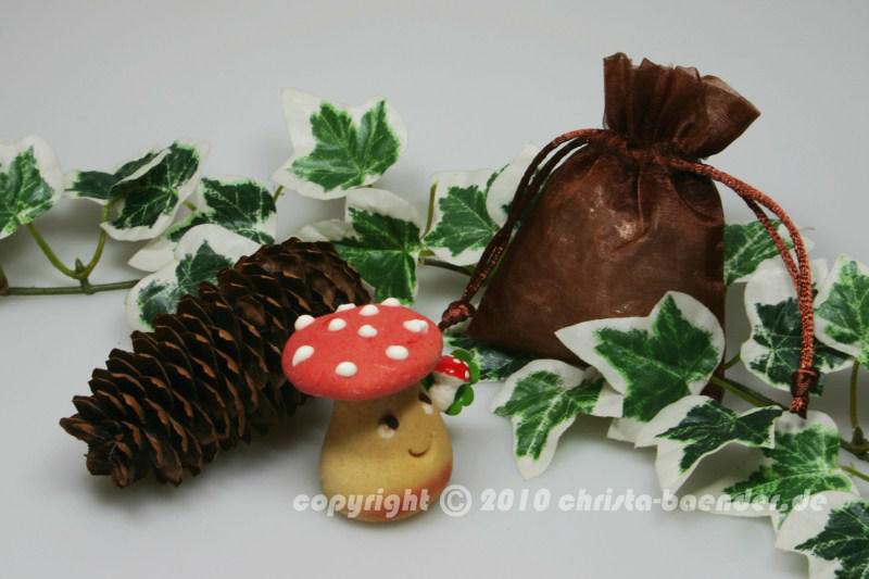 Organzasäckchen 7,5 x 10cm Braun 10 Stück