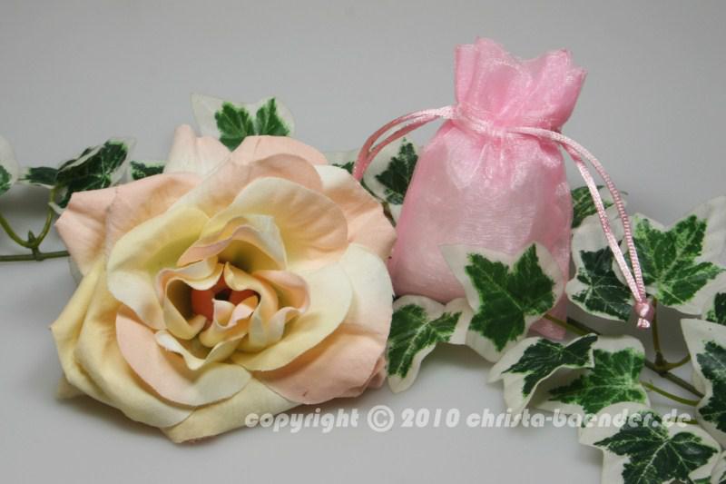 Organzasäckchen 7,5 x 10cm Rosa 10 Stück