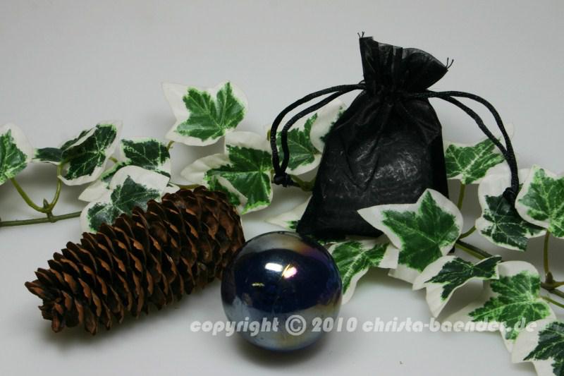 Organzasäckchen 7,5 x 10cm Schwarz 10 Stück